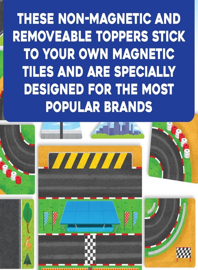 مايندوير قوالب MindWare Flip Formers: Roads - حوّل بلاطات البناء المغناطيسية الموجودة لديك باستخدام هذه الأغطية المصنوعة من رقائق معدنية. - Image 5
